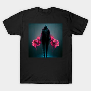 Intimidating Character with Flowers - best selling T-Shirt